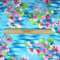 3 Metres Japanese Kimono Satin- 55" Wide (Turquoise Stream) - Pound A Metre