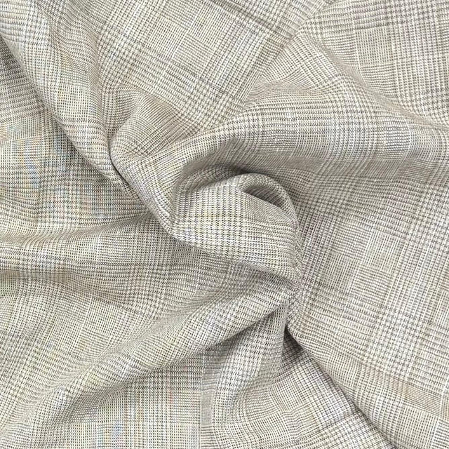 Pound A Metre 3 Metres Linen Look Fabric - 55" Wide - (Check)