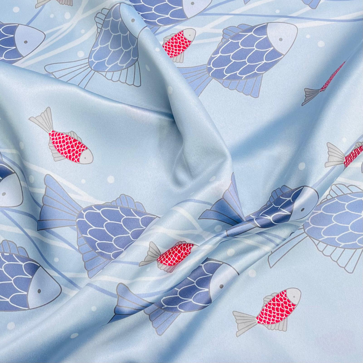 Pound A Metre 3 Metres Luxurious Blackout Fabric- 55" (Fish)