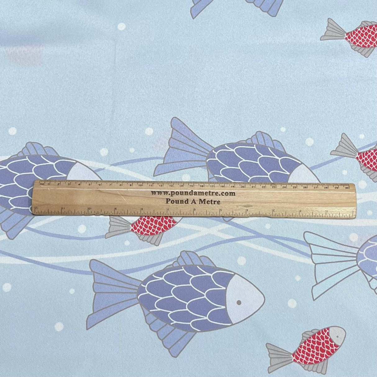 Pound A Metre 3 Metres Luxurious Blackout Fabric- 55" (Fish)