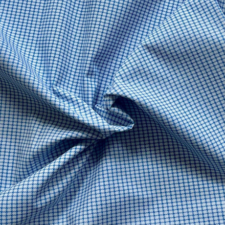 Pound A Metre 3 Metres, Luxurious Cotton Feel Fabric 55” Wide (Blue Check)