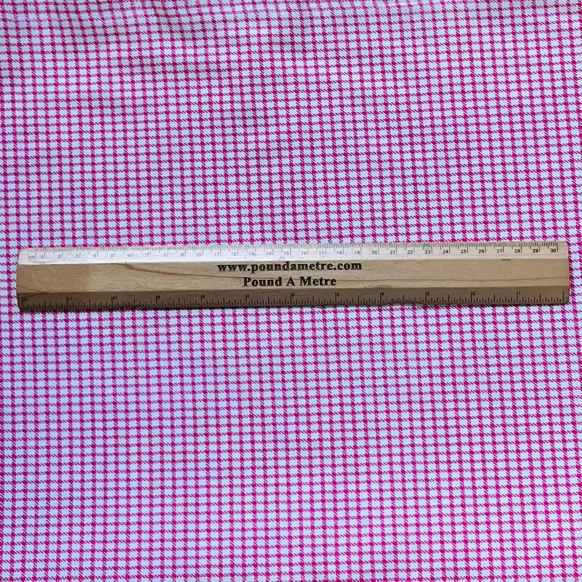Pound A Metre 3 Metres, Luxurious Cotton Feel Fabric 55” Wide (Pink Check)