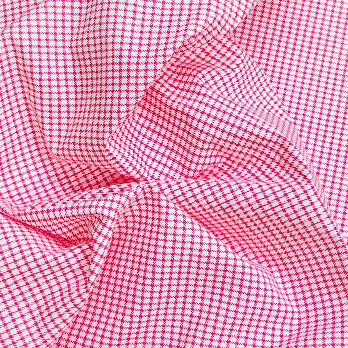 Pound A Metre 3 Metres, Luxurious Cotton Feel Fabric 55” Wide (Pink Check)