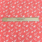 Pound A Metre 3 Metres – Luxurious Cotton Poplin – 63” Wide Fabric (Coral Floral)
