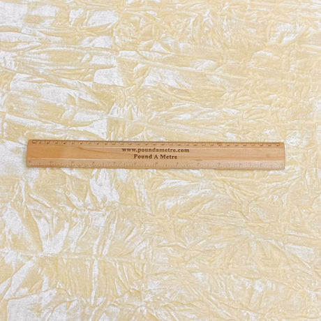 Pound A Metre 3 Metres Luxurious Crushed Spandex Velvet 55" Wide (Cream)