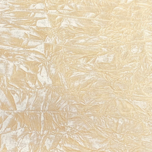Pound A Metre 3 Metres Luxurious Crushed Spandex Velvet 55" Wide (Cream)