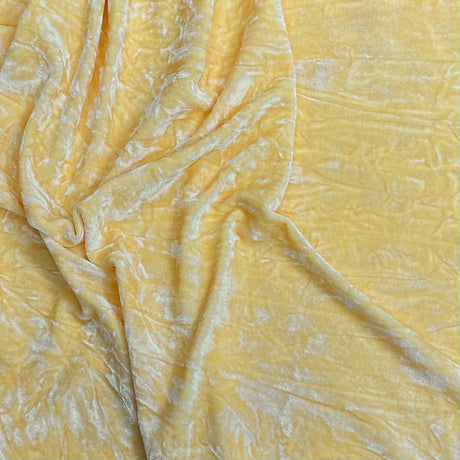 Pound A Metre 3 Metres Luxurious Crushed Spandex Velvet 55" Wide (Lemon)
