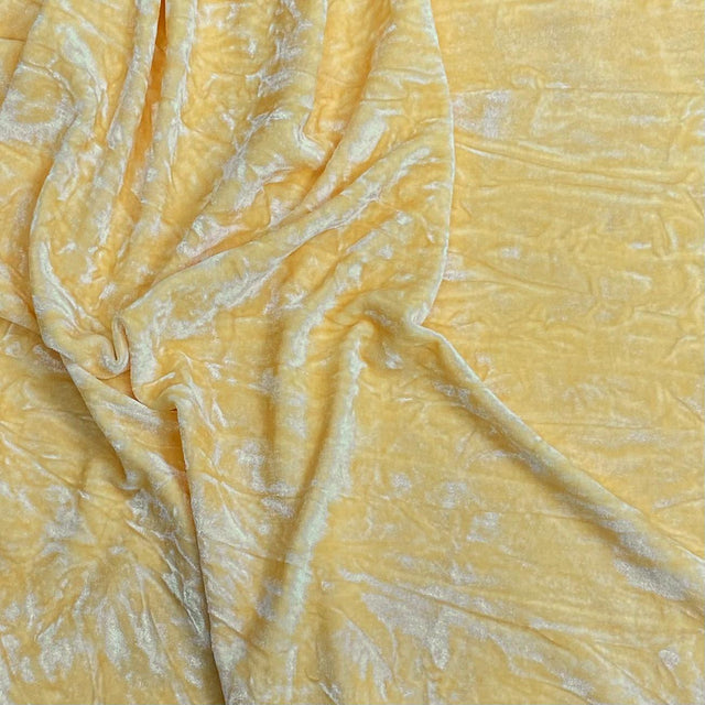 Pound A Metre 3 Metres Luxurious Crushed Spandex Velvet 55" Wide (Lemon)