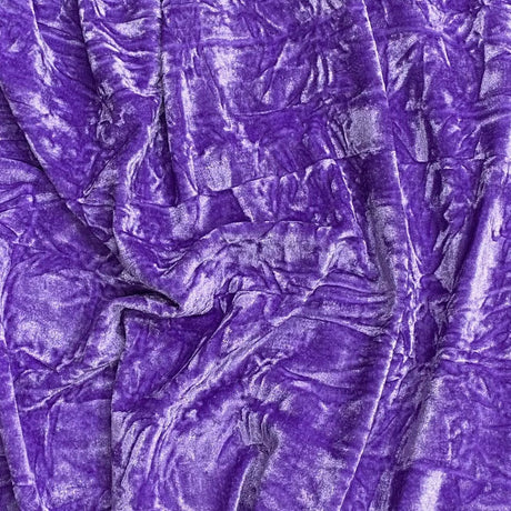 Pound A Metre 3 Metres Luxurious Crushed Spandex Velvet 55" Wide (Purple)