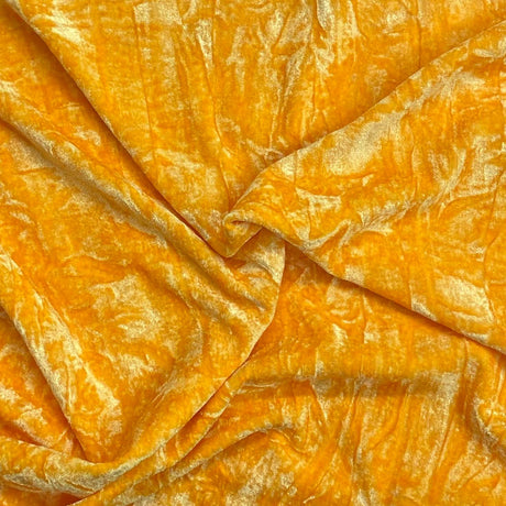 Pound A Metre 3 Metres Luxurious Crushed Spandex Velvet 55" Wide (Yellow)