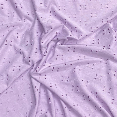 Pound A Metre 3 Metres 3 Metres Luxurious Cut-Out Net Jersey 55” Wide (Lilac)