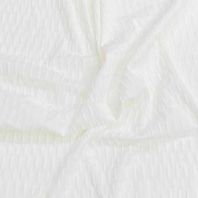 Pound A Metre 3 Metres Luxurious Dobby Jersey 55" Wide (White)