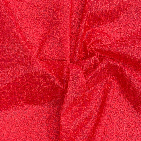 Pound A Metre 3 Metres Luxurious Embroidery Organza - 55 " Wide  (Red)