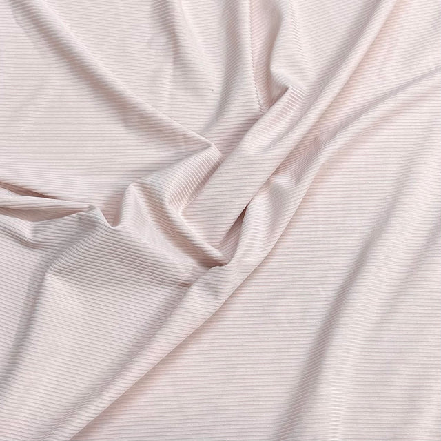 Pound A Metre 3 Metres Luxurious Fine Ribbed Jersey 55” Wide - (Beige)