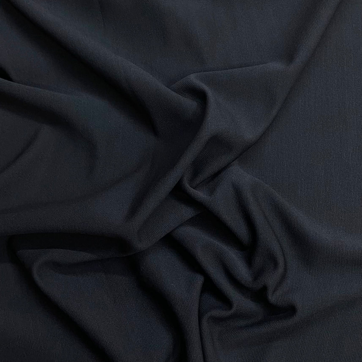 Pound A Metre 3 Metres Luxurious Fine Ribbed Jersey 55” Wide - (Black) (EOL)