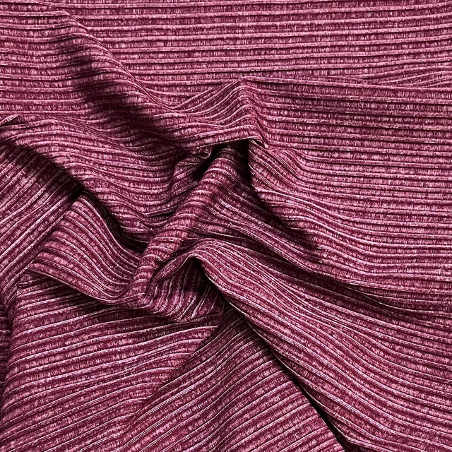 Pound A Metre 3 Metres Luxurious Fine Ribbed Jersey 55” Wide - (Maroon)