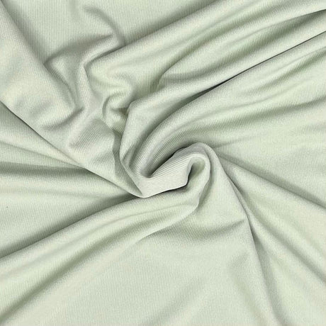 Pound A Metre 3 Metres Luxurious Fine Ribbed Jersey 55” Wide - (Sage) (Multi Buy)