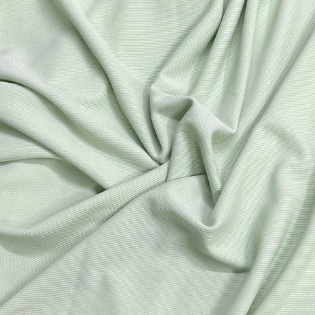 Pound A Metre 3 Metres Luxurious Fine Ribbed Jersey 55” Wide - (Sage)