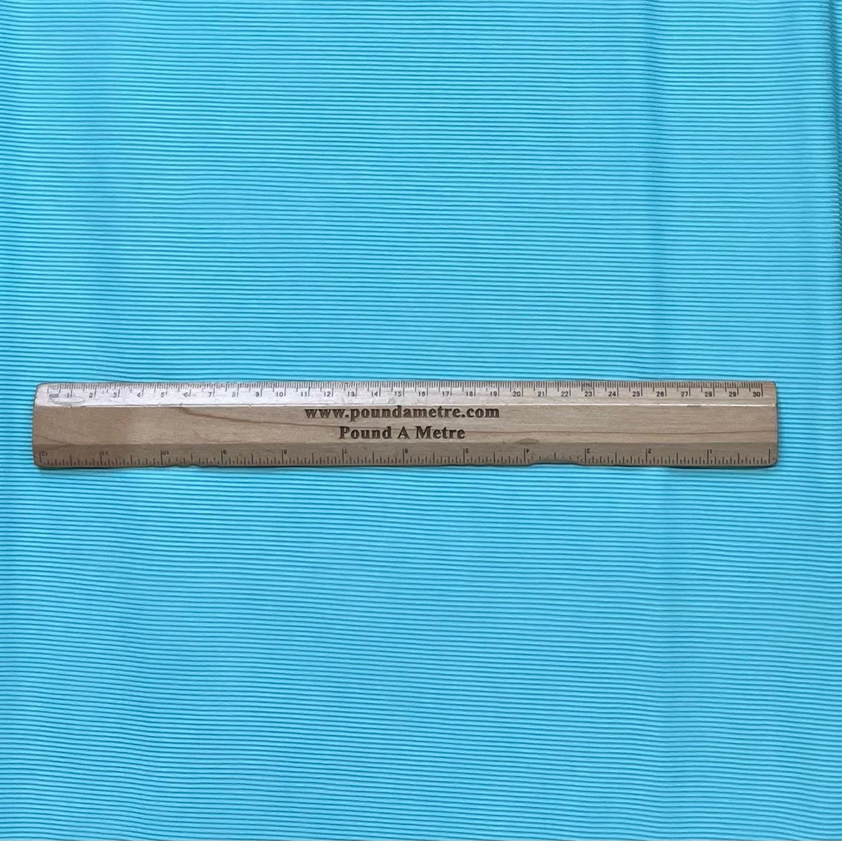 Pound A Metre 3 Metres Luxurious Fine Ribbed Jersey 55” Wide - (Sky)