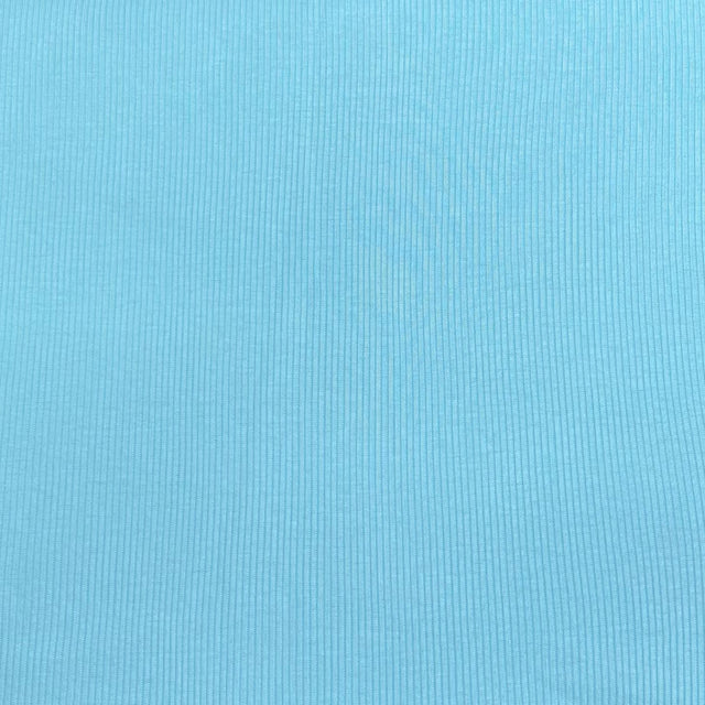 Pound A Metre 3 Metres Luxurious Fine Ribbed Jersey 55” Wide - (Sky)