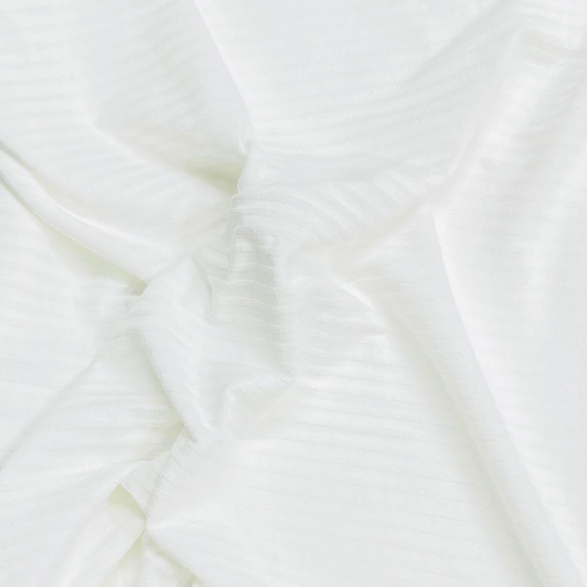 Pound A Metre 3 Metres Luxurious Fine Ribbed Jersey 55” Wide - (White)