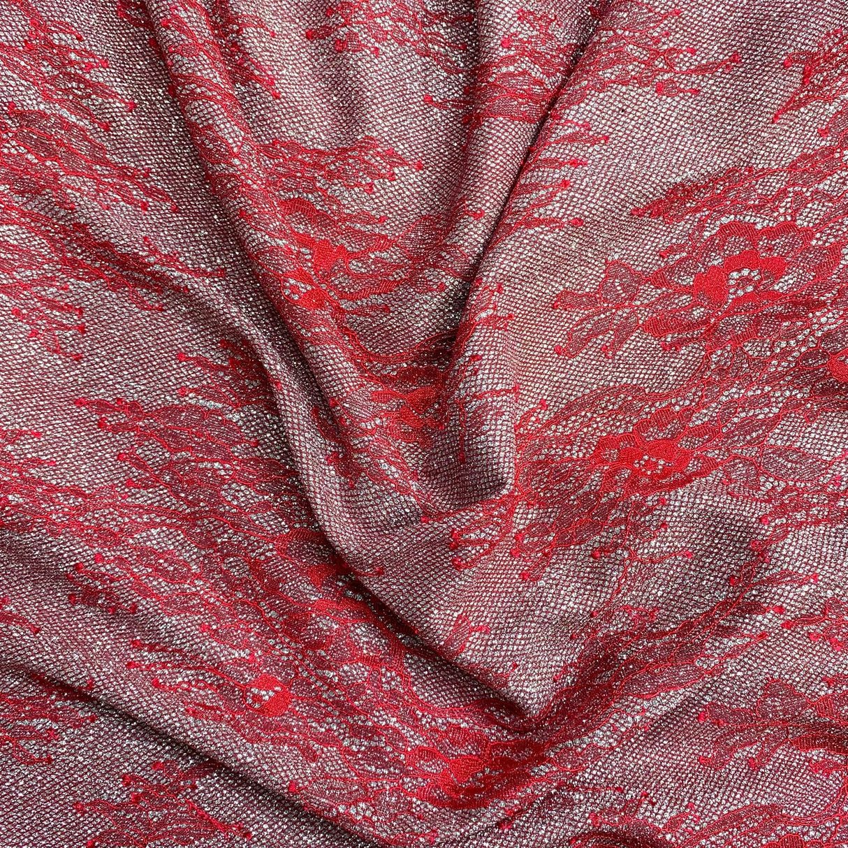 Pound A Metre 3 Metres Luxurious Glitter Lycra Jersey 55" Wide (Flower Glitter)