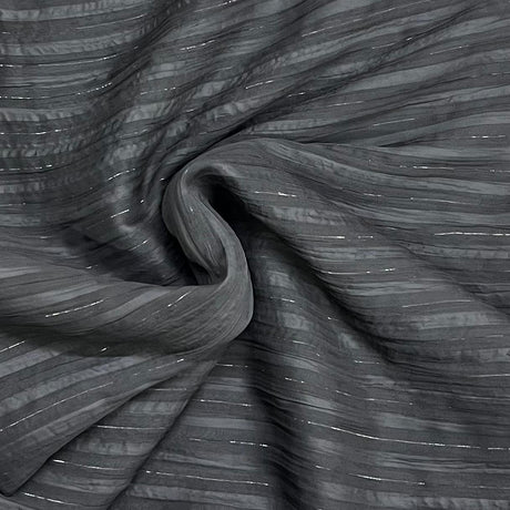 Pound A Metre 3 Metres Luxurious Gold Foil Chiffon – 55" Wide (Black Foil)