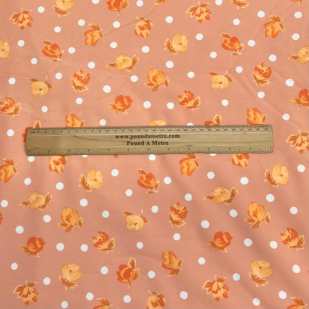 Pound A Metre 3 Metres Luxurious Heavyweight Jersey Fabric – 55" Wide (Peach Garden)