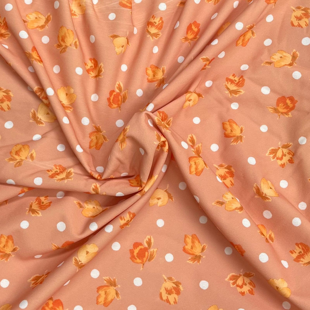 Pound A Metre 3 Metres Luxurious Heavyweight Jersey Fabric – 55" Wide (Peach Garden)
