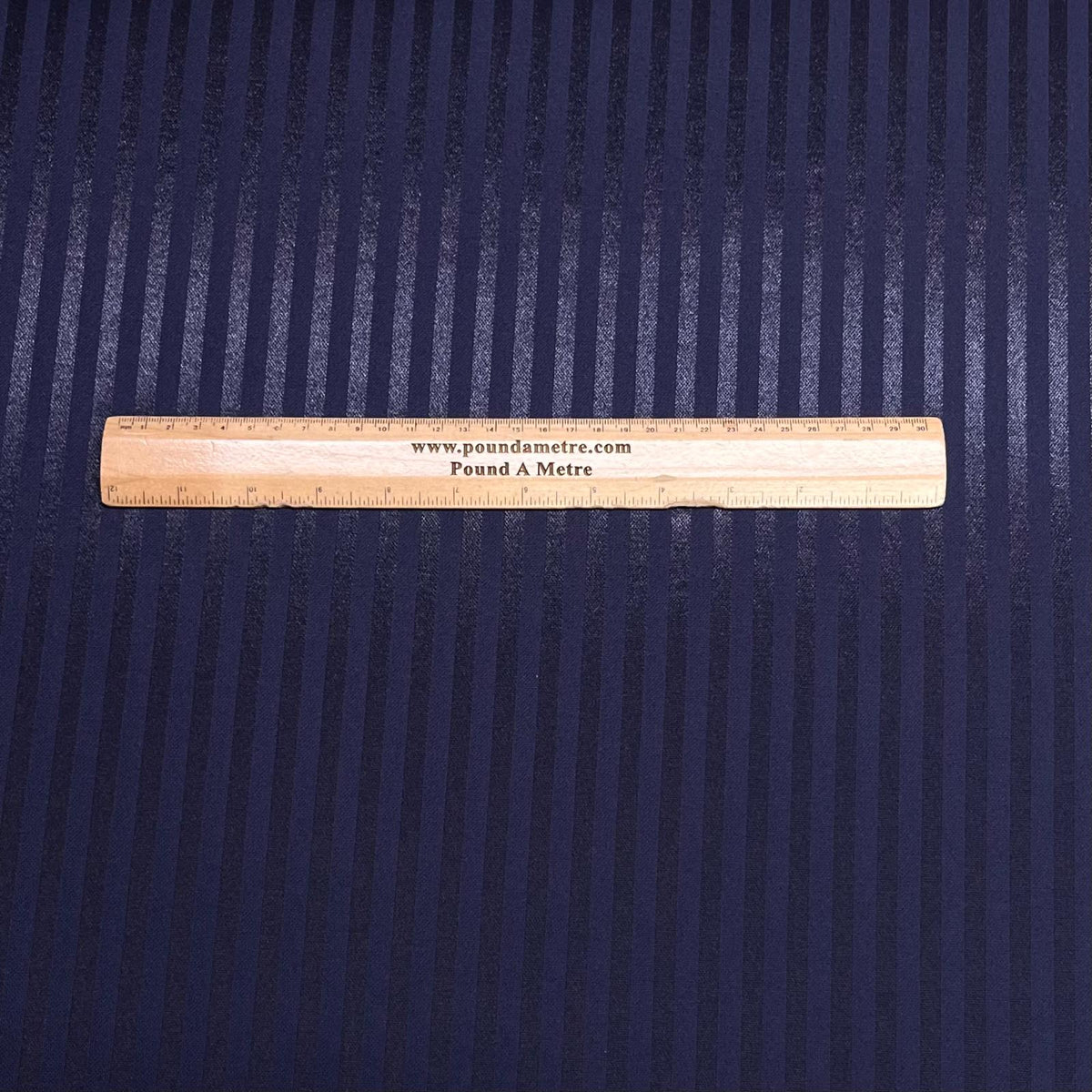 Pound A Metre 3 Metres, Luxurious Plain Soft Jersey - 55" (Navy Lines)