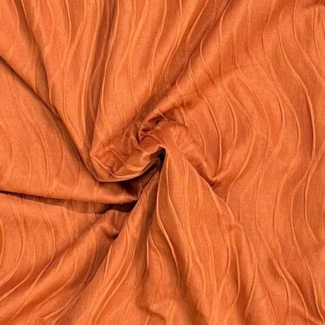 Pound A Metre 3 Metres Luxurious Polyester Crinkle Jersey- 58'' Wide (Rust)