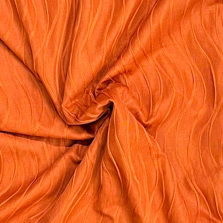 Pound A Metre 3 Metres Luxurious Polyester Crinkle Jersey- 58'' Wide (Rust)