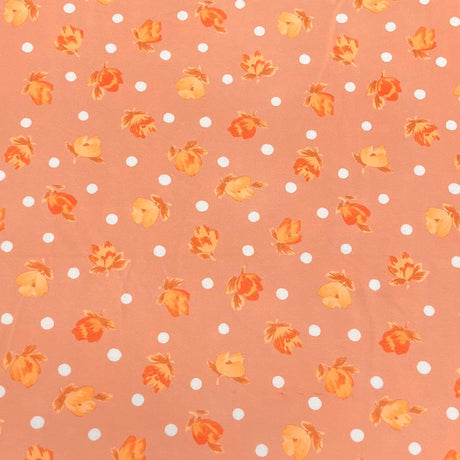 Pound A Metre 3 Metres Luxurious Polyester Jersey- 58'' Wide (Peach Garden)