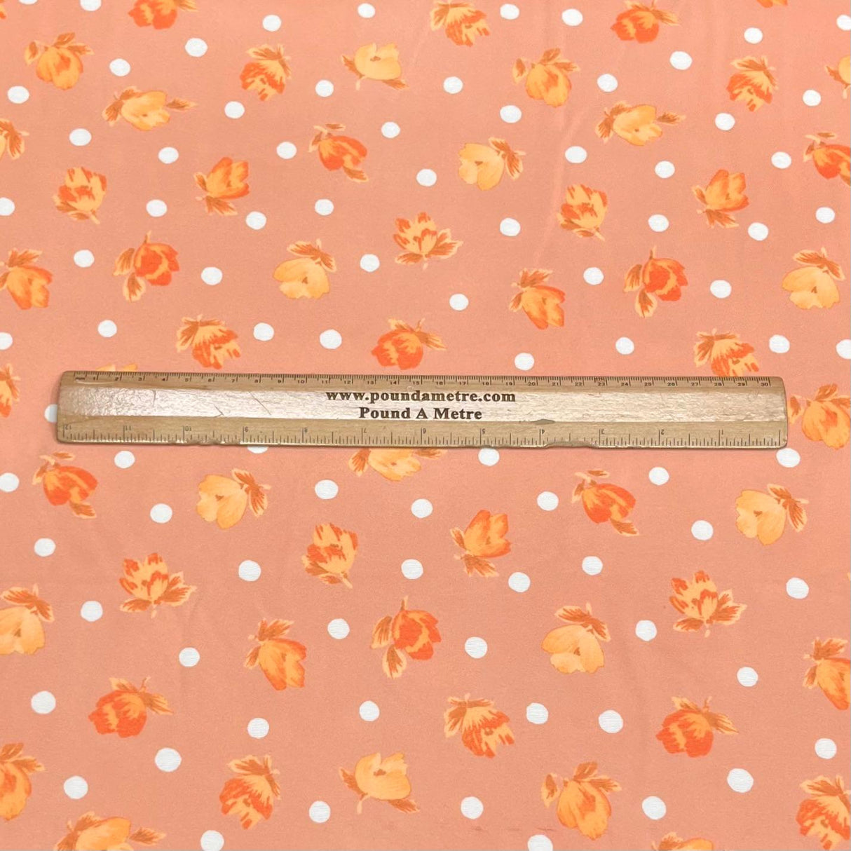 Pound A Metre 3 Metres Luxurious Polyester Jersey- 58'' Wide (Peach Garden)