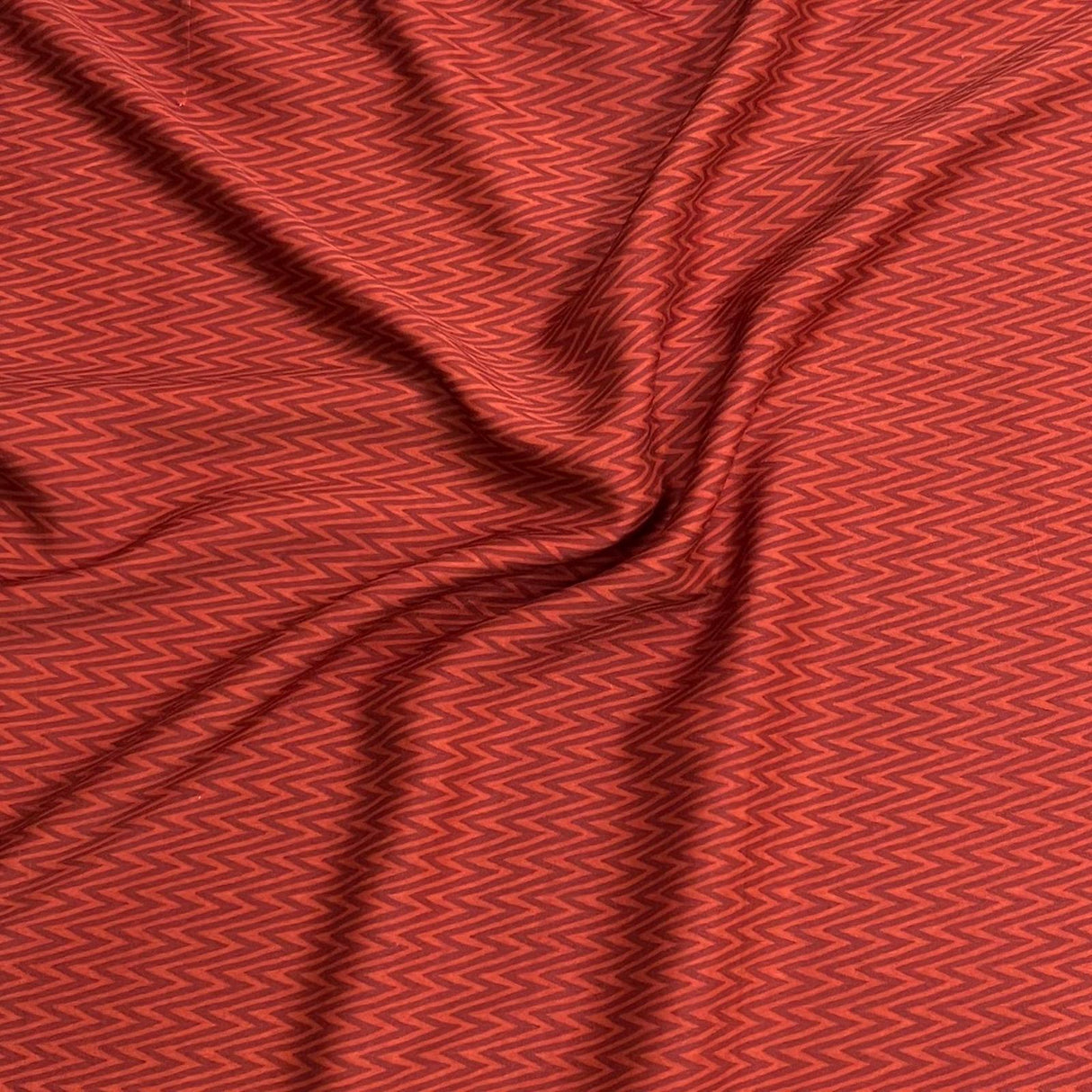 Pound A Metre 3 Metres Luxurious Printed Crepe - 45" Wide (Rust)