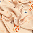 Pound A Metre 3 Metres Luxurious Printed Crepe - 55" Wide (Almond Flower)