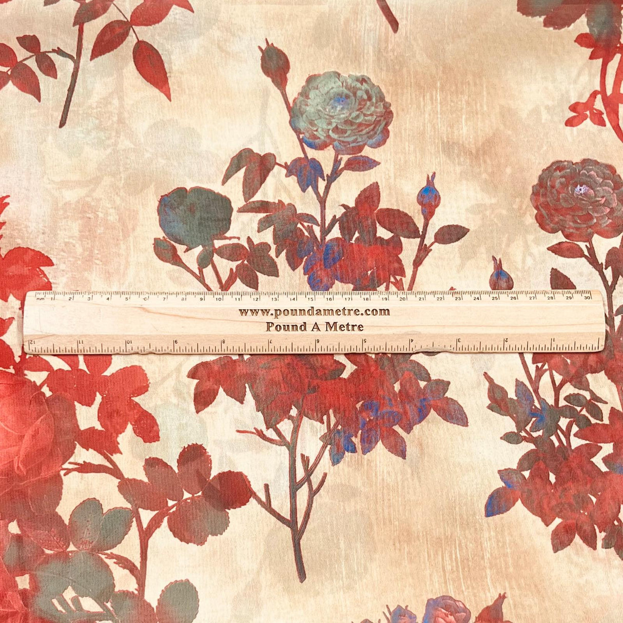 Pound A Metre 3 Metres Luxurious Printed Crepe - 55" Wide (Autumn Flowers)