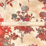 Pound A Metre 3 Metres Luxurious Printed Crepe - 55" Wide (Autumn Flowers)