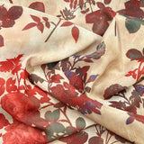 Pound A Metre 3 Metres Luxurious Printed Crepe - 55" Wide (Autumn Flowers)