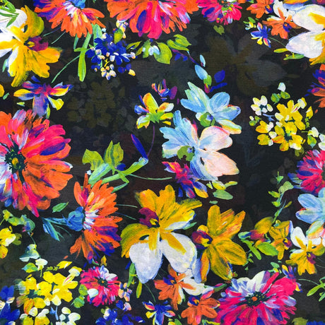 Pound A Metre 3 Metres Luxurious Printed Crepe - 55" Wide (Eden Garden)