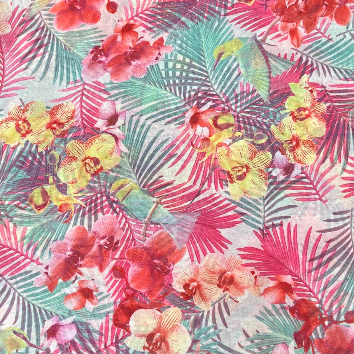 Pound A Metre 3 Metres Luxurious Printed Crepe - 55" Wide (Floral)