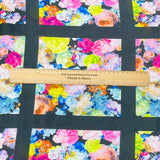Pound A Metre 3 Metres Luxurious Printed Crepe - 55" Wide (Flower Panel)