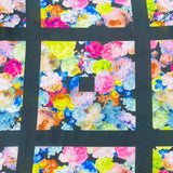 Pound A Metre 3 Metres Luxurious Printed Crepe - 55" Wide (Flower Panel)