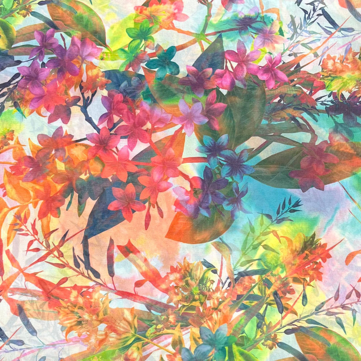 Pound A Metre 3 Metres Luxurious Printed Crepe - 55" Wide (Garden)
