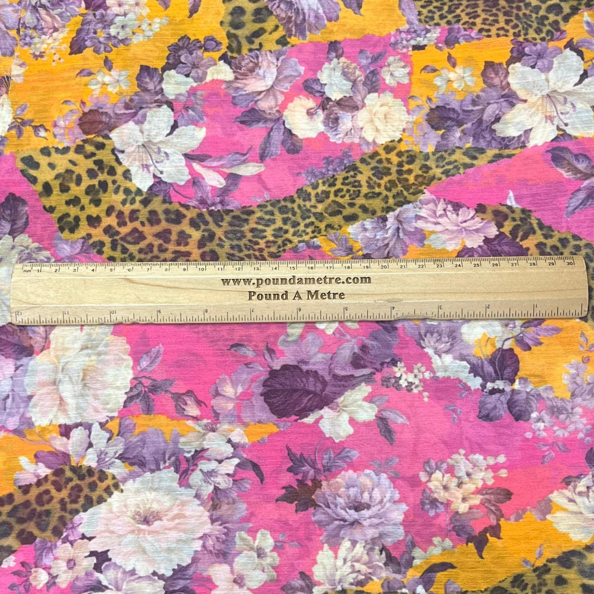 Pound A Metre 3 Metres Luxurious Printed Crepe - 55" Wide (Giraffe)