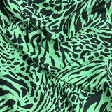 Pound A Metre 3 Metres Luxurious Printed Crepe - 55" Wide (Green & Black)