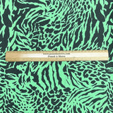 Pound A Metre 3 Metres Luxurious Printed Crepe - 55" Wide (Green & Black)