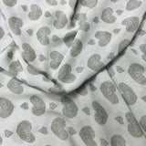 Pound A Metre 3 Metres Luxurious Printed Crepe - 55" Wide (Heart)