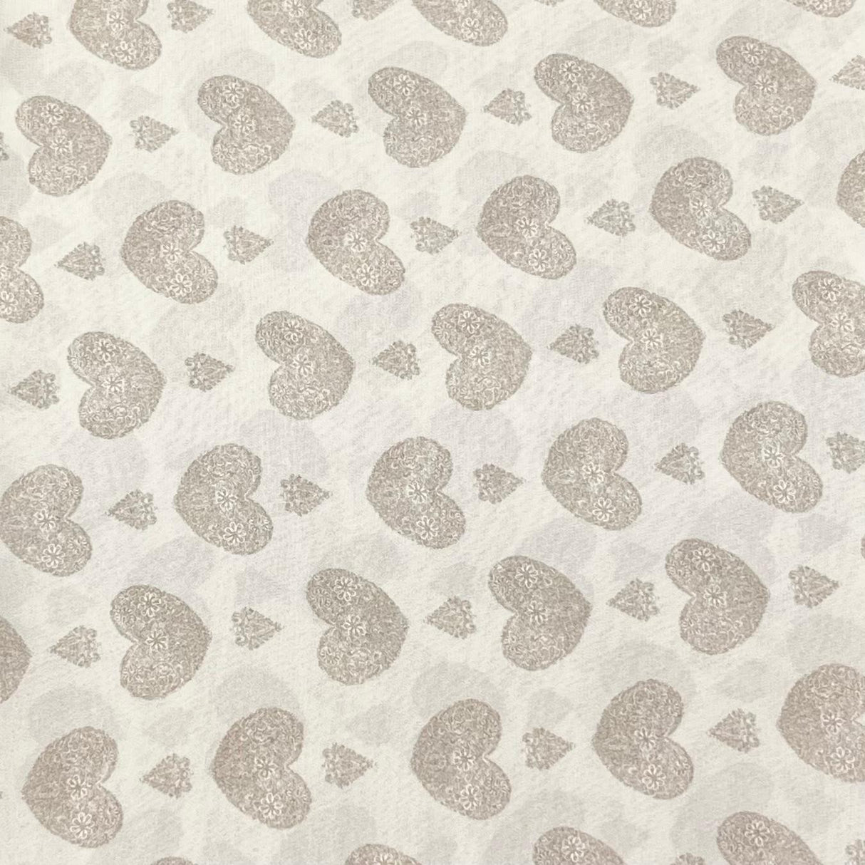 Pound A Metre 3 Metres Luxurious Printed Crepe - 55" Wide (Heart)