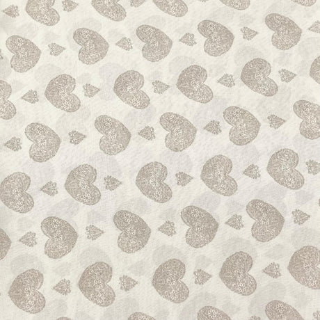 Pound A Metre 3 Metres Luxurious Printed Crepe - 55" Wide (Heart)